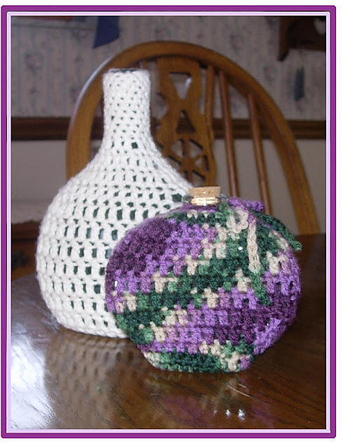 Crochet Over Bottles (Purple)