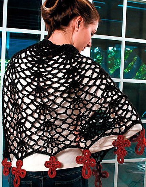 Edged with Crosses Shawl