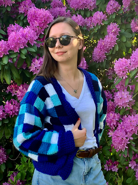 Checked Bomber Cardi