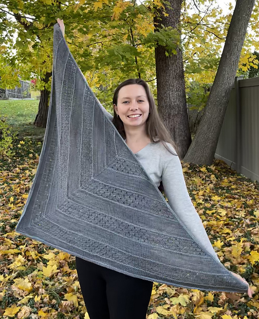 Eyelet Stripe Shawl