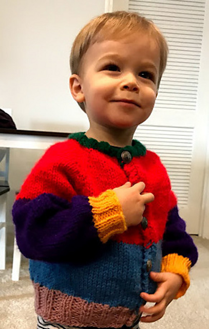 Beginner Pozo Toddler Top-down Cardigan Sweater