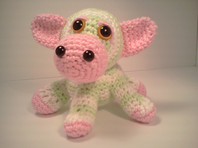 Striped Emma Baby Cow Amigurumi Stuffed Calf