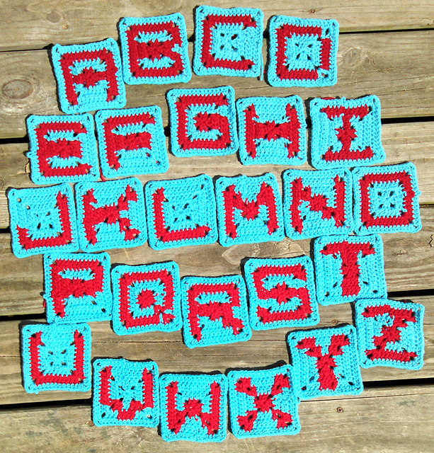 Alphabet Granny Square Letters