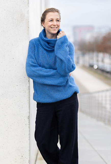 Wolkensweater mit Kuschelkragen