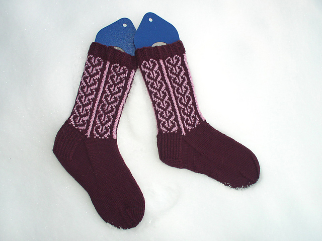 Hearts in a Row Socks