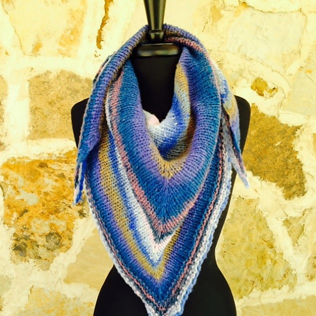 Rainbow Roll Shawl