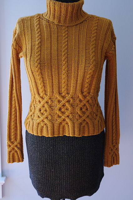 25 Cable Sweater in Corn Yellow