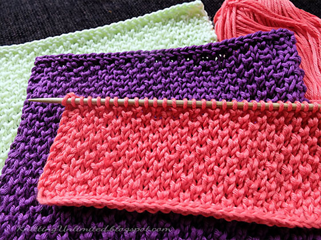 Pearl Brioche Dishcloth #12