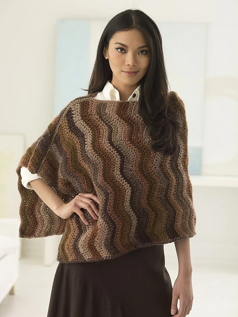 Chocolate Ripple Poncho