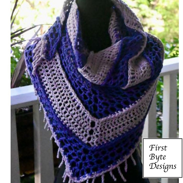 Lilac and Lavender Shawl