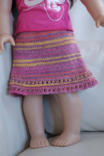 Eyelet Hem Skirt - fits American Girl, 18-in dolls