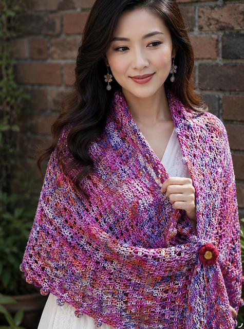 Lacy Boba Shawlette