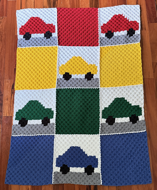 Colorful Car C2C Blanket