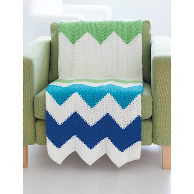 Ravelry Zig Zag Blanket pattern by Caron Design Team
