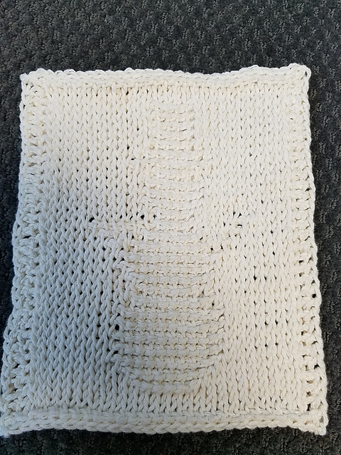 Snowman Tunisian Crochet Dishcloth
