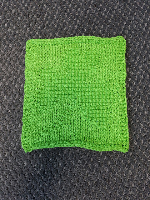 Clover Tunisian Crochet Dishcloth