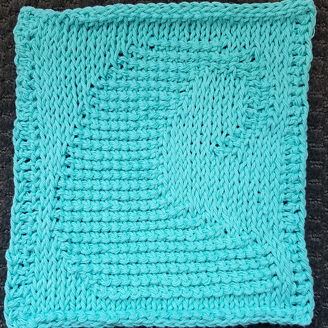 Wave Tunisian Crochet Dishcloth