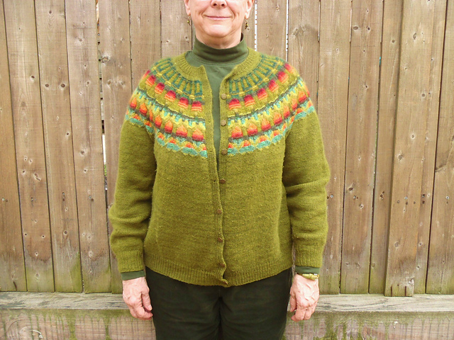 Ravelry: The Wild Apple Yoke Cardigan POC pattern by Kerstin Olsson