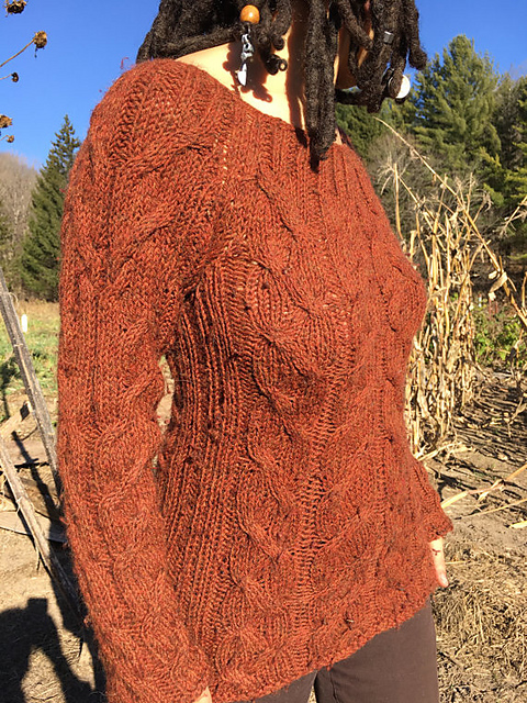 Lake superior cabled sweater