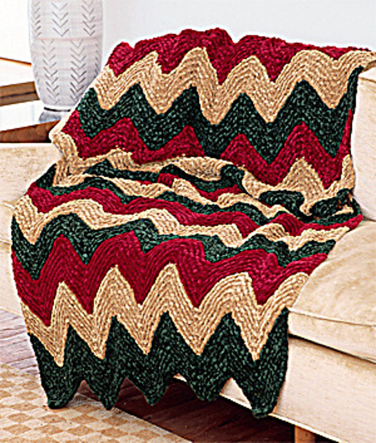 Sumptuous Ripple Afghan (crochet)