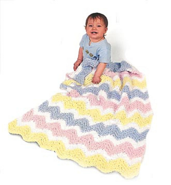Ripple Baby Afghan: Crochet #1221
