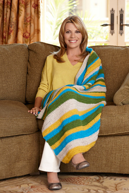 Stripey Crocheted Throw