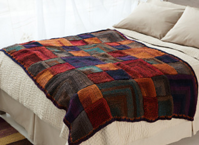 Tweedy Mitered Afghan