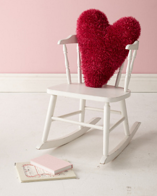 Glitter Heart Pillow