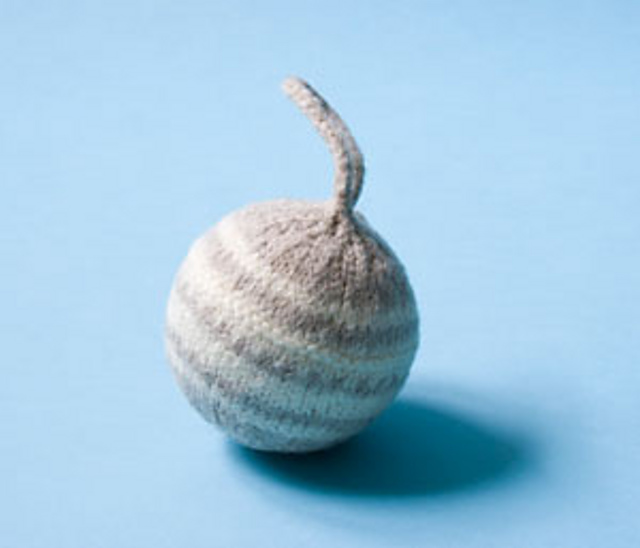 Striped Felted Ornament