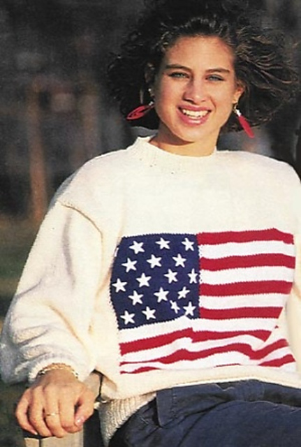American Flag Sweater #kwec-flagSweater