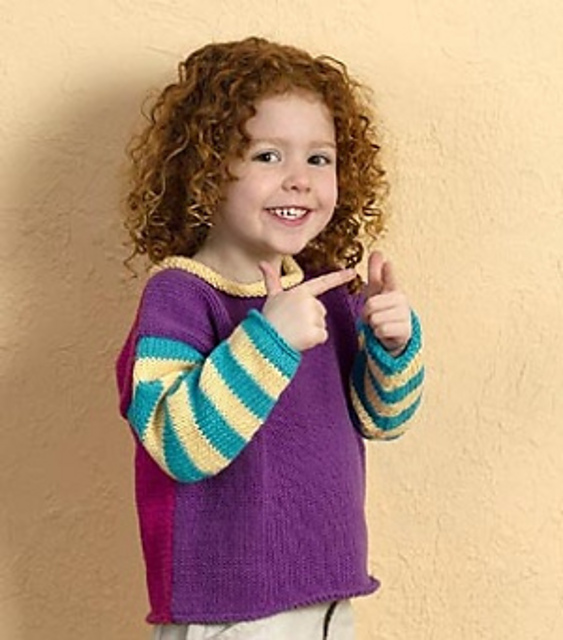 Blocks & Stripes Child's Pullover Sweater