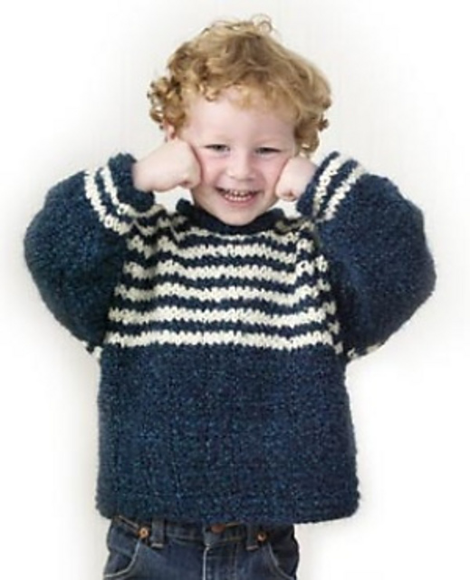 Child's Striped Yoke Pullover