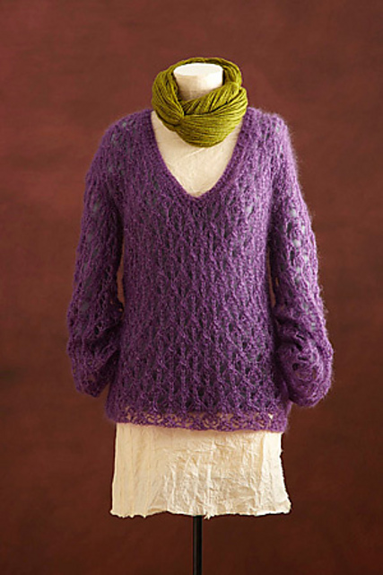 Oversized Lace V-Neck