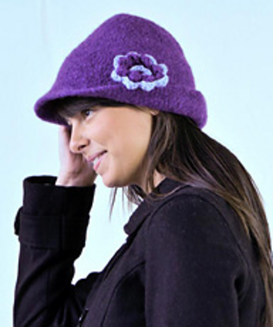 Purple Felted Hat