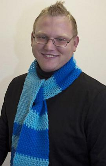 Special Olympics Striped Crochet Scarf