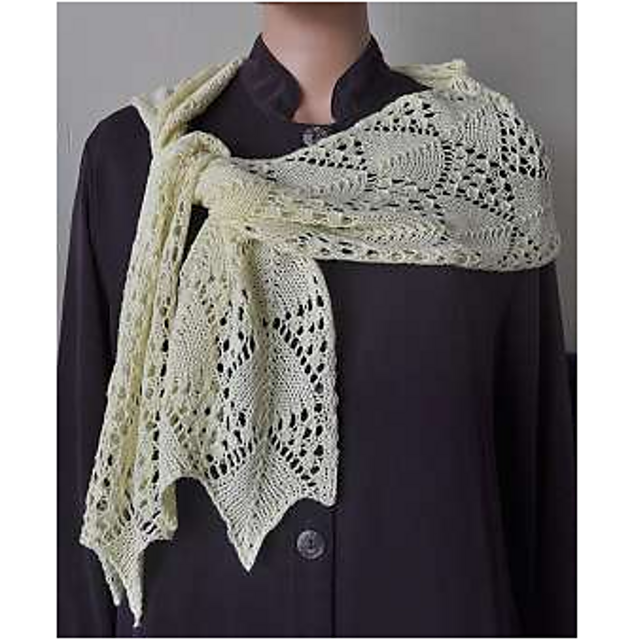 Panda Silk Chevron Lace Scarf