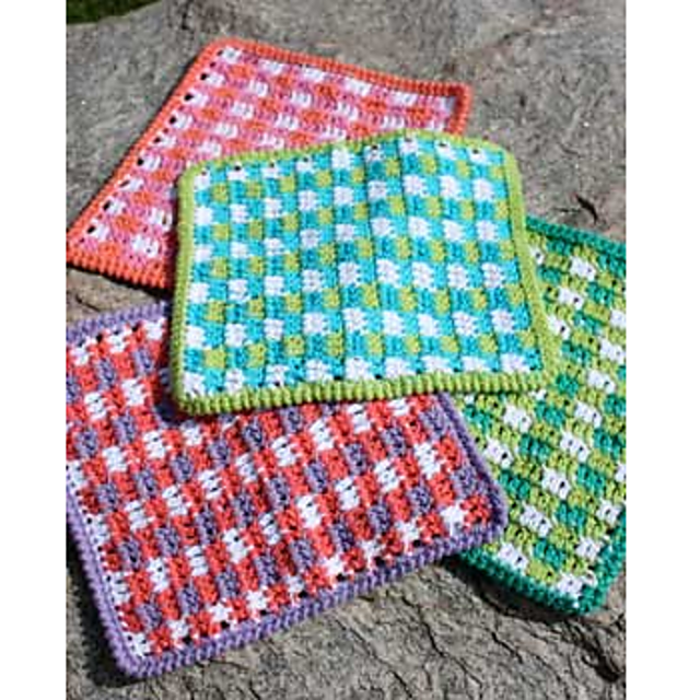 Mod Gingham Dishcloth