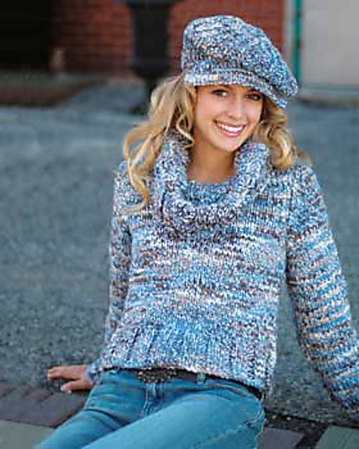 Denim Pullover and Cap: Cap