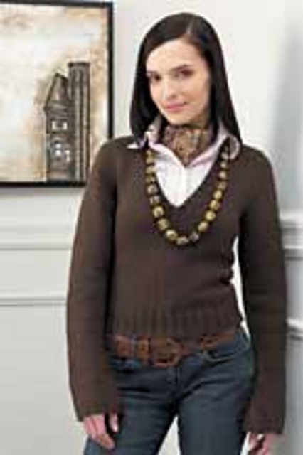 V-Neck Pullover with Bell Sleeves