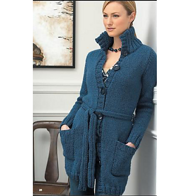 Long-Sleeve Patterned Cardigan
