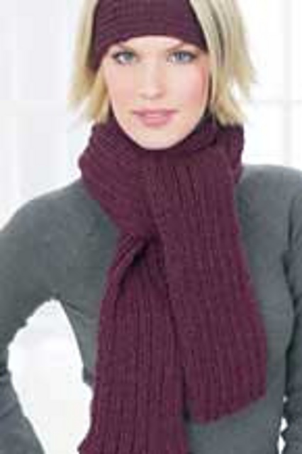 Ribbed Headband & Scarf: Headband