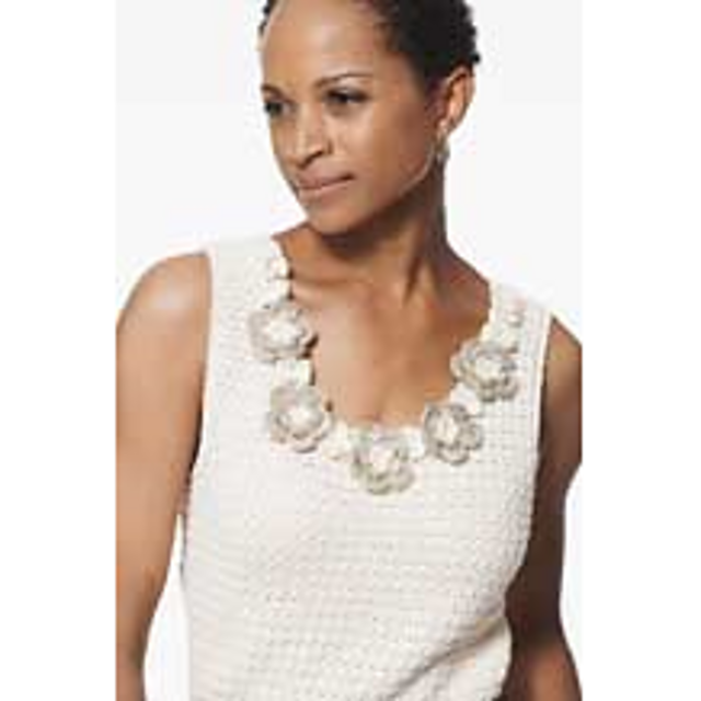 Corsage Crochet Tank