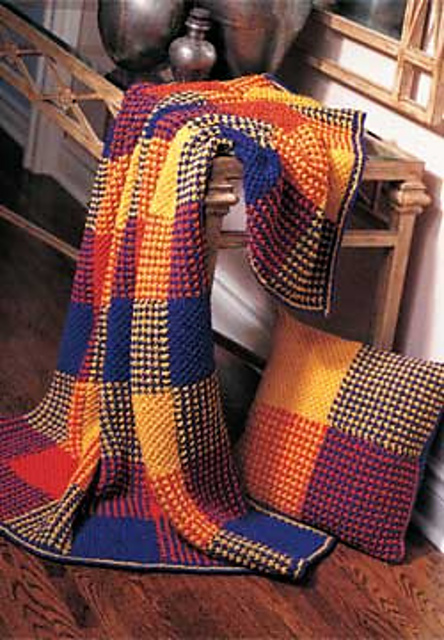 Boldly Colored Plaid Pillow