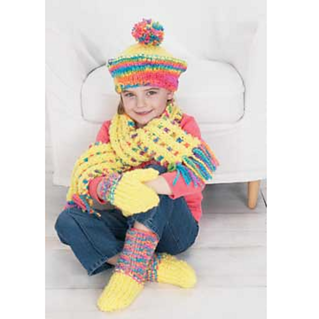 Melody Scarf, Hat, Mittens and Socks Set (Mittens)