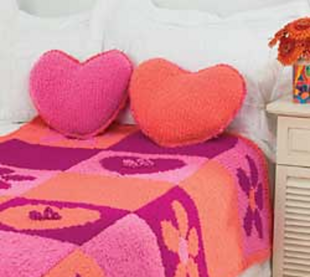 Hearts and Flowers Pillow