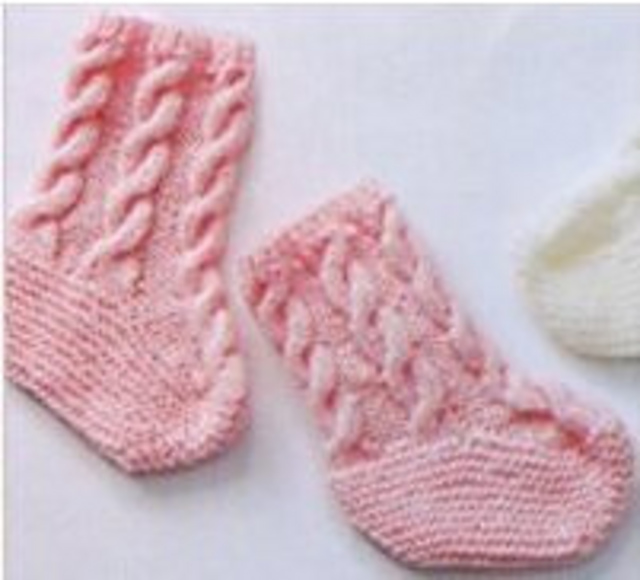 Top and Toes Cables Set: Socks