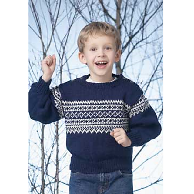 Pullover with Norwegian Pattern