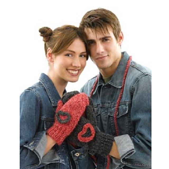 Hearts on a String Mittens (knit)