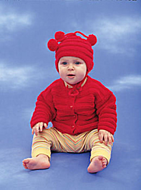Modern Baby Cardigan and Hat (Hat)