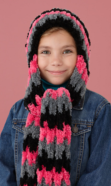 Winter Warmer Hat with Scarf